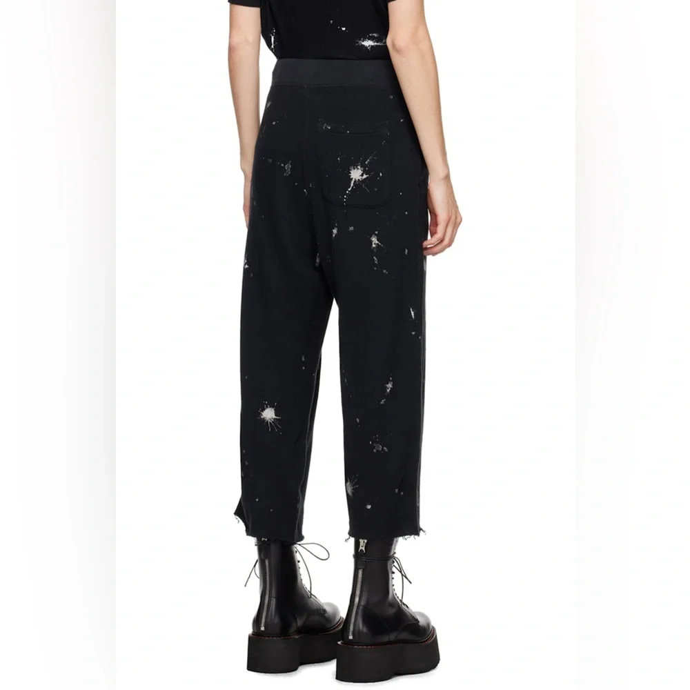 R13 Black Articulated Knee Sweatpants Size 25 - Picture 3 of 10